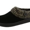 Clarks Women's Knitted Collar Clog Winter Slippers Angelina