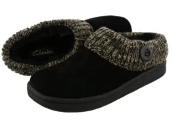 Clarks Women's Knitted Collar Clog Winter Slippers Angelina -Tory Burch Sales 2024 0799101 06