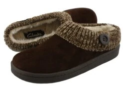 Clarks Women's Knitted Collar Clog Winter Slippers Angelina -Tory Burch Sales 2024 0799102 06