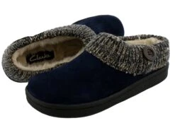 Clarks Women's Knitted Collar Clog Winter Slippers Angelina -Tory Burch Sales 2024 0799103 06