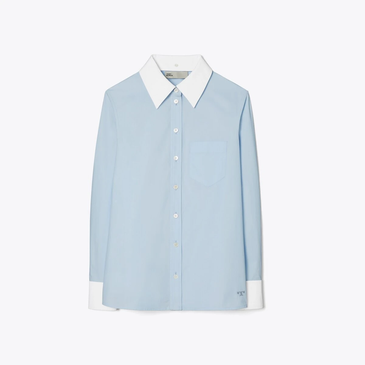 Tory Burch Contrast Collar Poplin Shirt 4 Tory Burch Contrast Collar Poplin Shirt - Image 4