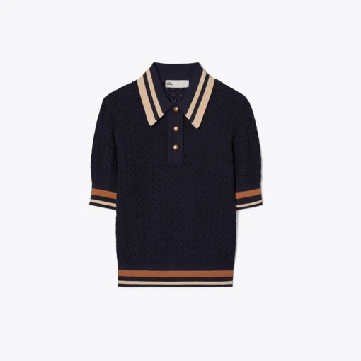 Cotton Pointelle Polo