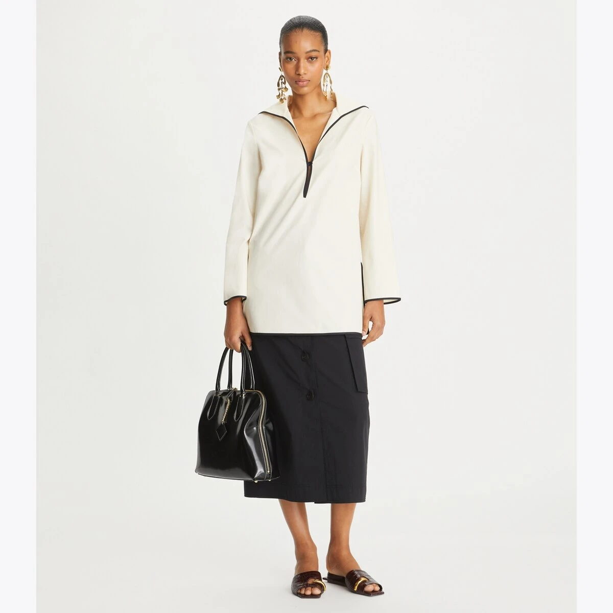 Tory Burch Cotton Poplin Tunic 3 Tory Burch Cotton Poplin Tunic - Image 3