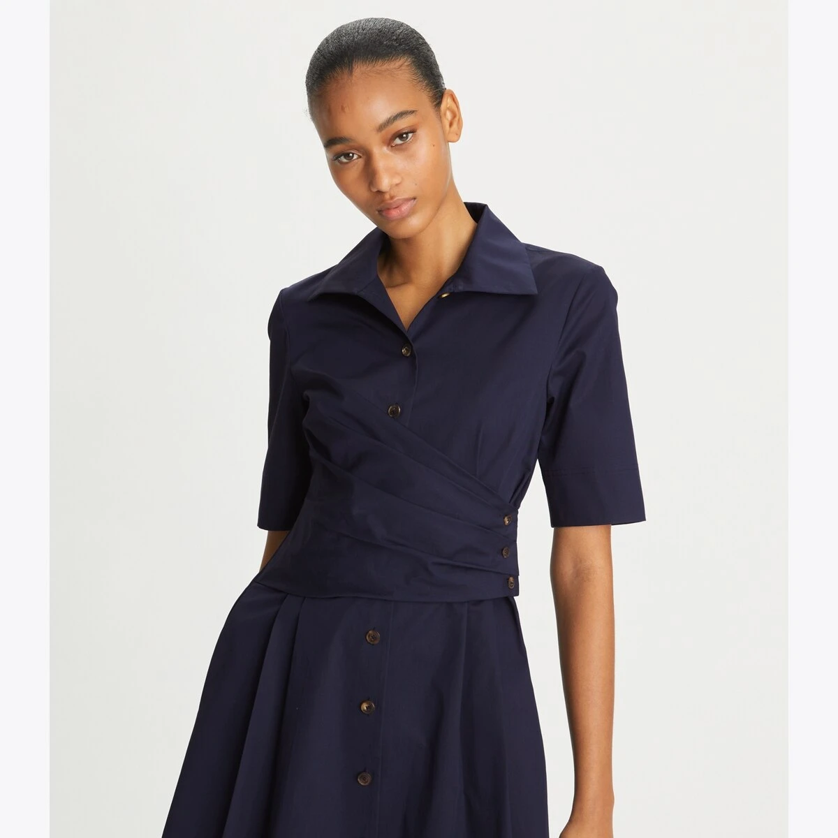 Tory Burch Cotton Poplin Wrap Shirtdress 3 Tory Burch Cotton Poplin Wrap Shirtdress - Image 3