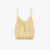 Tory Burch Cotton Silk Shoulder Tie Top