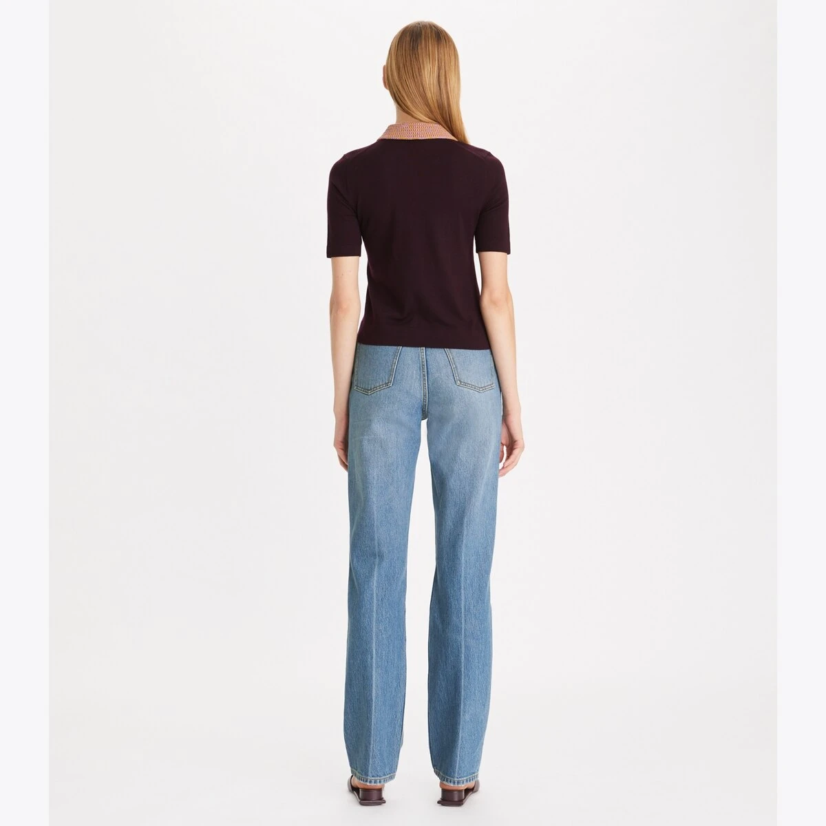 Tory Burch Crochet Collar Knit Polo 2 Tory Burch Crochet Collar Knit Polo - Image 2