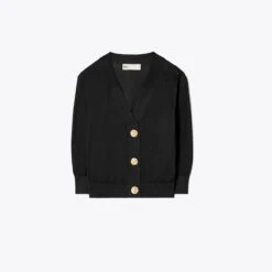 Tory Burch Cropped Cotton Cardigan 11 Tory Burch Cropped Cotton Cardigan -Tory Burch Sales 2024 Cropped20Cotton20Cardigan.TB 148324 001 SLFRO.pdp 1200x1200 1