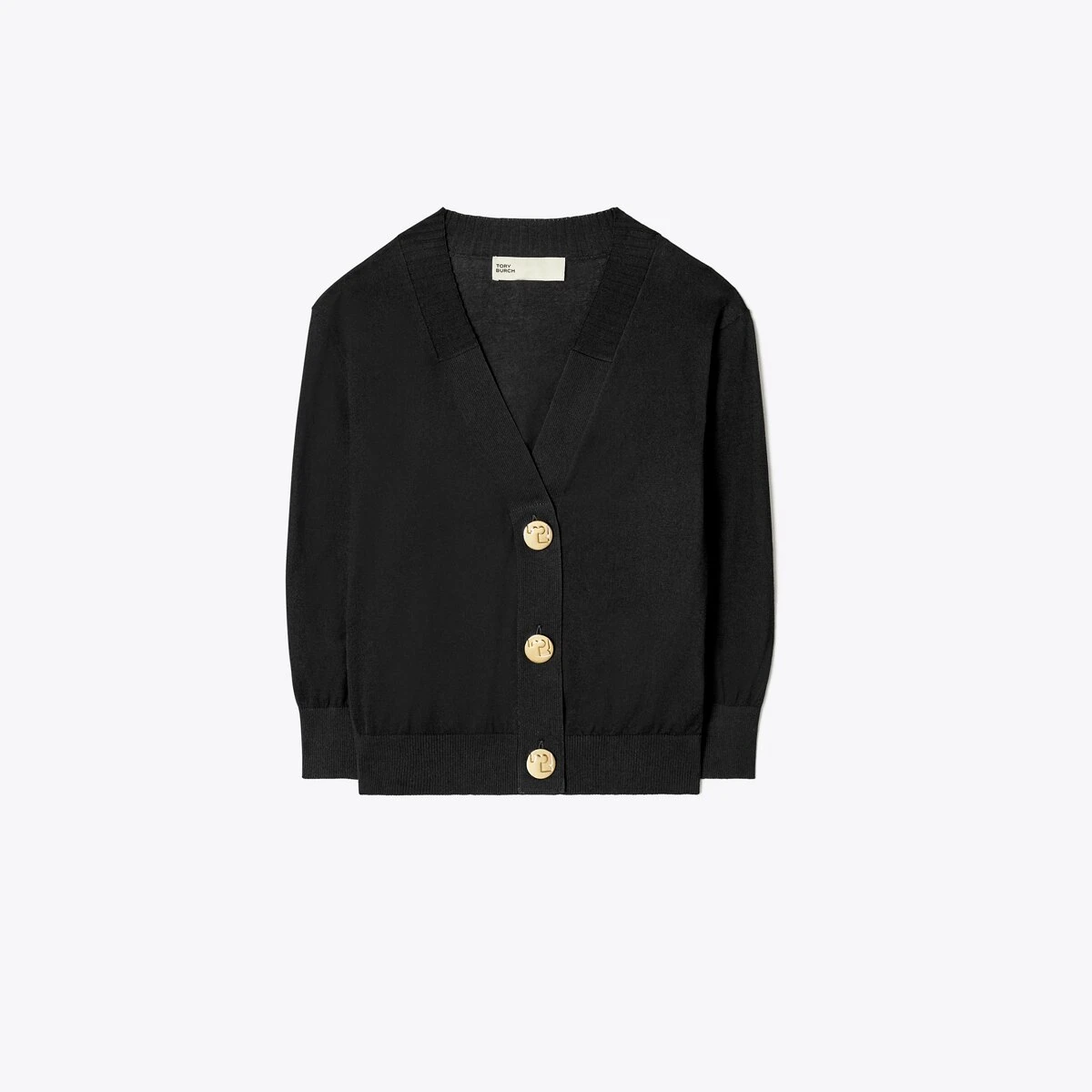 Tory Burch Cropped Cotton Cardigan 4 Tory Burch Cropped Cotton Cardigan - Image 4