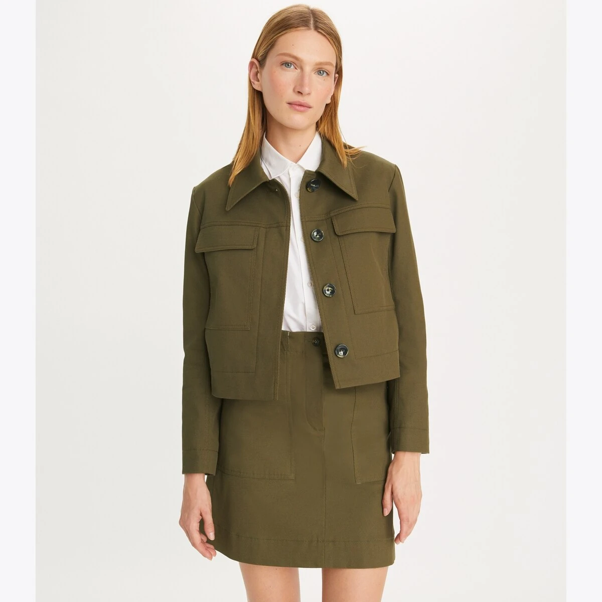 Tory Burch Cropped Cotton Jacket 4 Tory Burch Cropped Cotton Jacket - Image 4