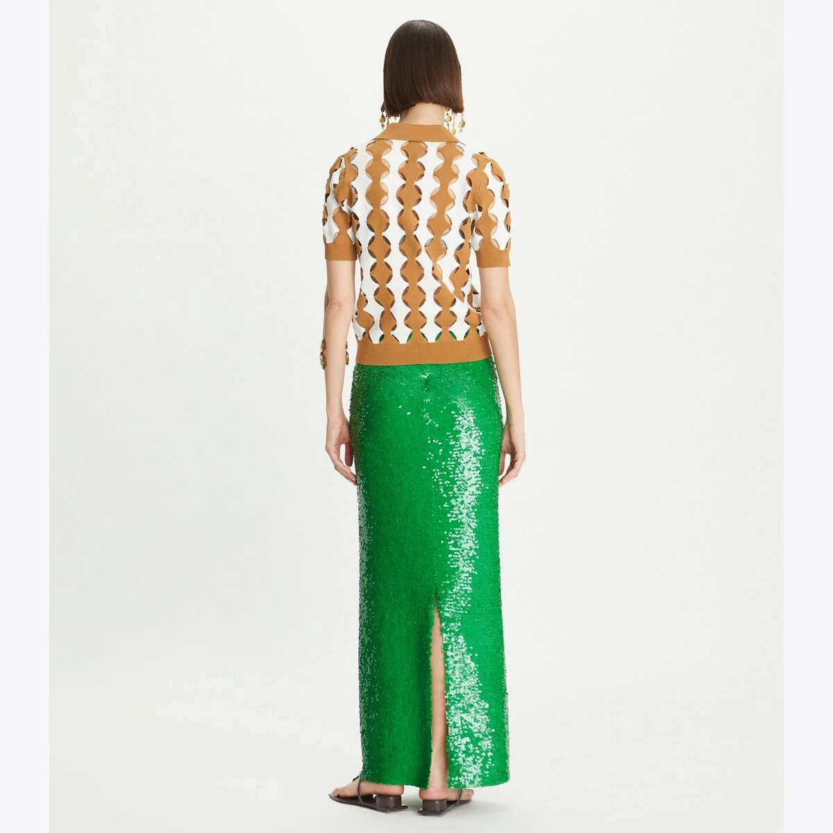 Tory Burch Cut-Out Viscose Polo 3 Tory Burch Cut-Out Viscose Polo - Image 3