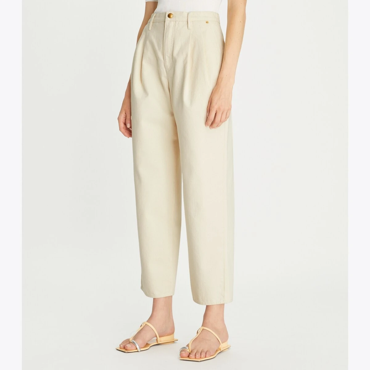 Tory Burch Denim Pleated Pant 2 Tory Burch Denim Pleated Pant - Image 2