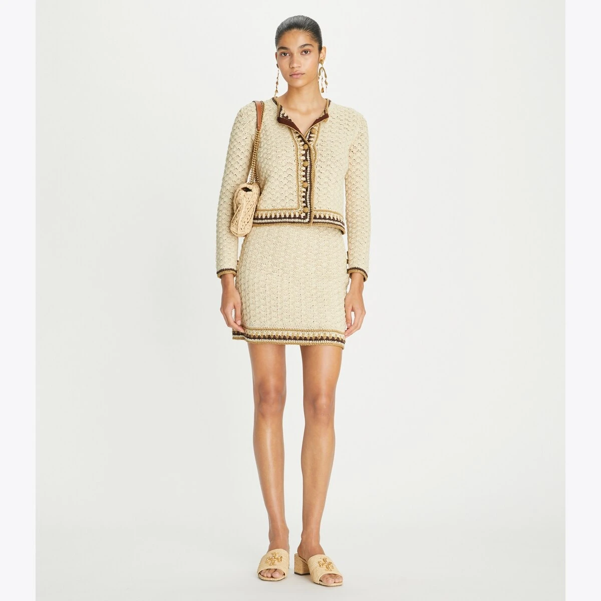 Tory Burch Hand-Crocheted Cotton Kendra Cardigan 1 Tory Burch Hand-Crocheted Cotton Kendra Cardigan