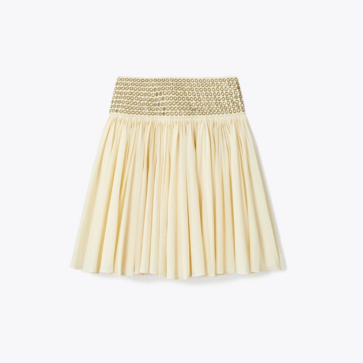 Tory Burch Hand-Done Mirrorwork Cotton Skirt 3 Tory Burch Hand-Done Mirrorwork Cotton Skirt - Image 3