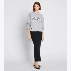 Tory Burch Sales 2024 11 Heavy French Terry Love Crewneck