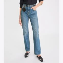 Tory Burch High-Rise Slim Straight Jean