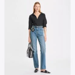 Tory Burch High-Rise Slim Straight Jean 7 Tory Burch High-Rise Slim Straight Jean -Tory Burch Sales 2024 High Rise20Slim20Straight20Jean.TB 147338 415 20230112 OMFRO.pdp 1200x1200 1