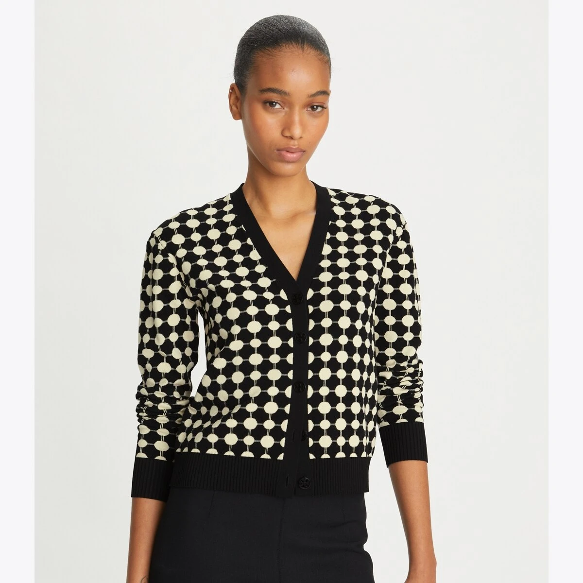 Tory Burch Jacquard Viscose Cardigan 4 Tory Burch Jacquard Viscose Cardigan - Image 4