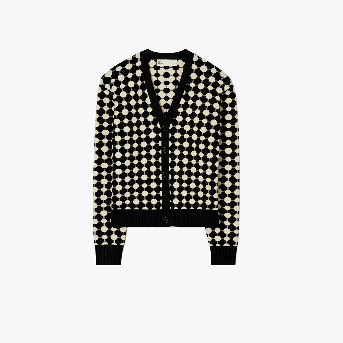 Tory Burch Jacquard Viscose Cardigan 1 Tory Burch Jacquard Viscose Cardigan