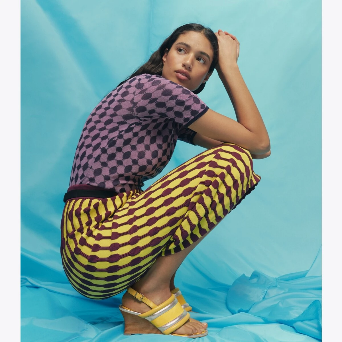 Tory Burch Jacquard Zip Polo 4 Tory Burch Jacquard Zip Polo - Image 4