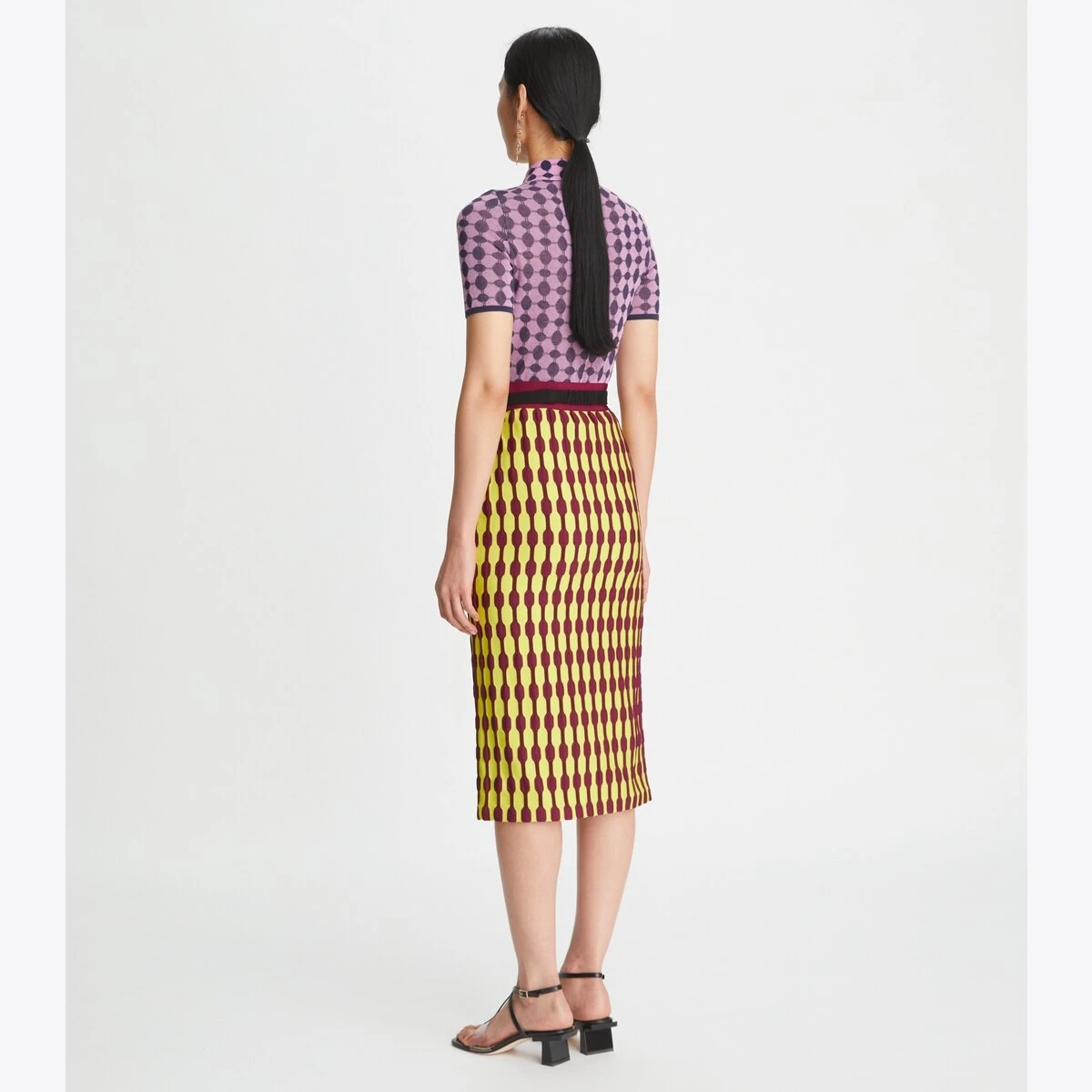 Tory Burch Jacquard Zip Polo 1 Tory Burch Jacquard Zip Polo