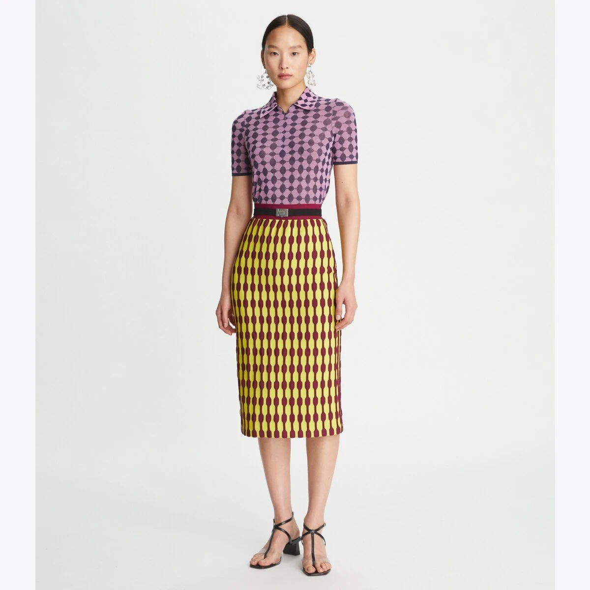 Tory Burch Jacquard Zip Polo 7 Tory Burch Jacquard Zip Polo - Image 7