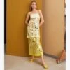 Tory Burch Layered Hand-Done Mirrorwork Silk Dress