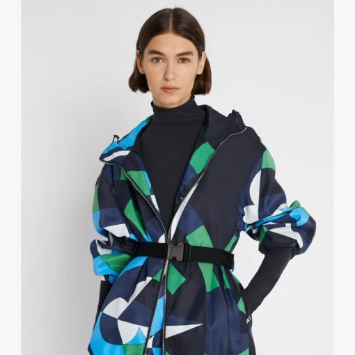 Long Printed Anorak