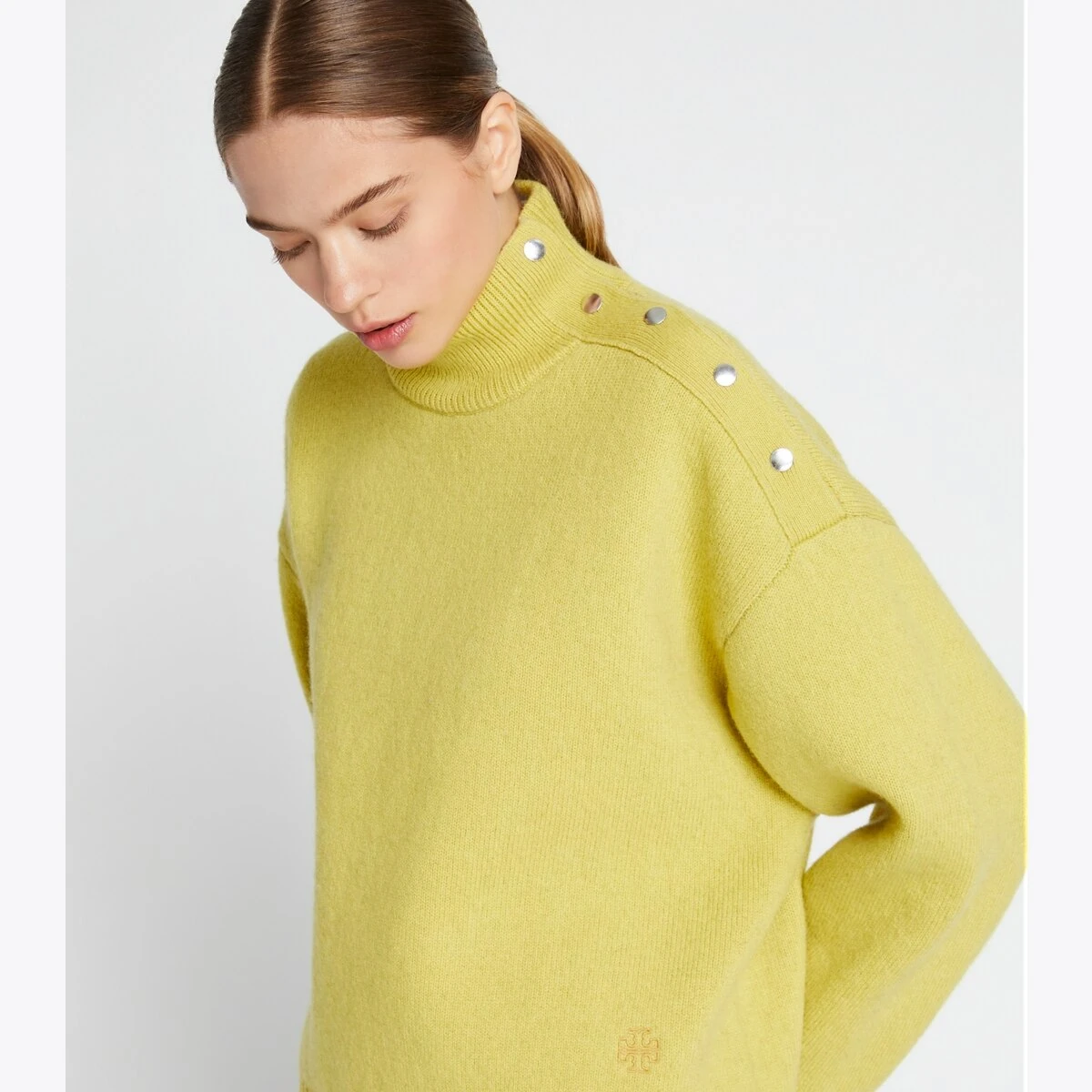 Merino Snap Shoulder Mockneck 2 Merino Snap Shoulder Mockneck - Image 2