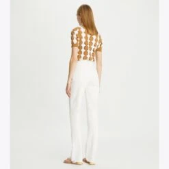 Tory Burch Mid-Rise Slim Straight Jean