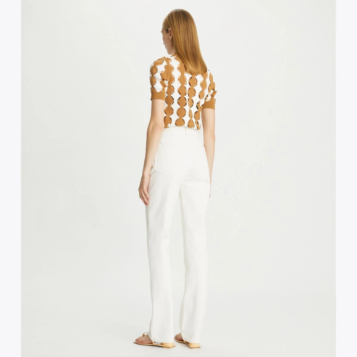 Tory Burch Mid-Rise Slim Straight Jean 1 Tory Burch Mid-Rise Slim Straight Jean