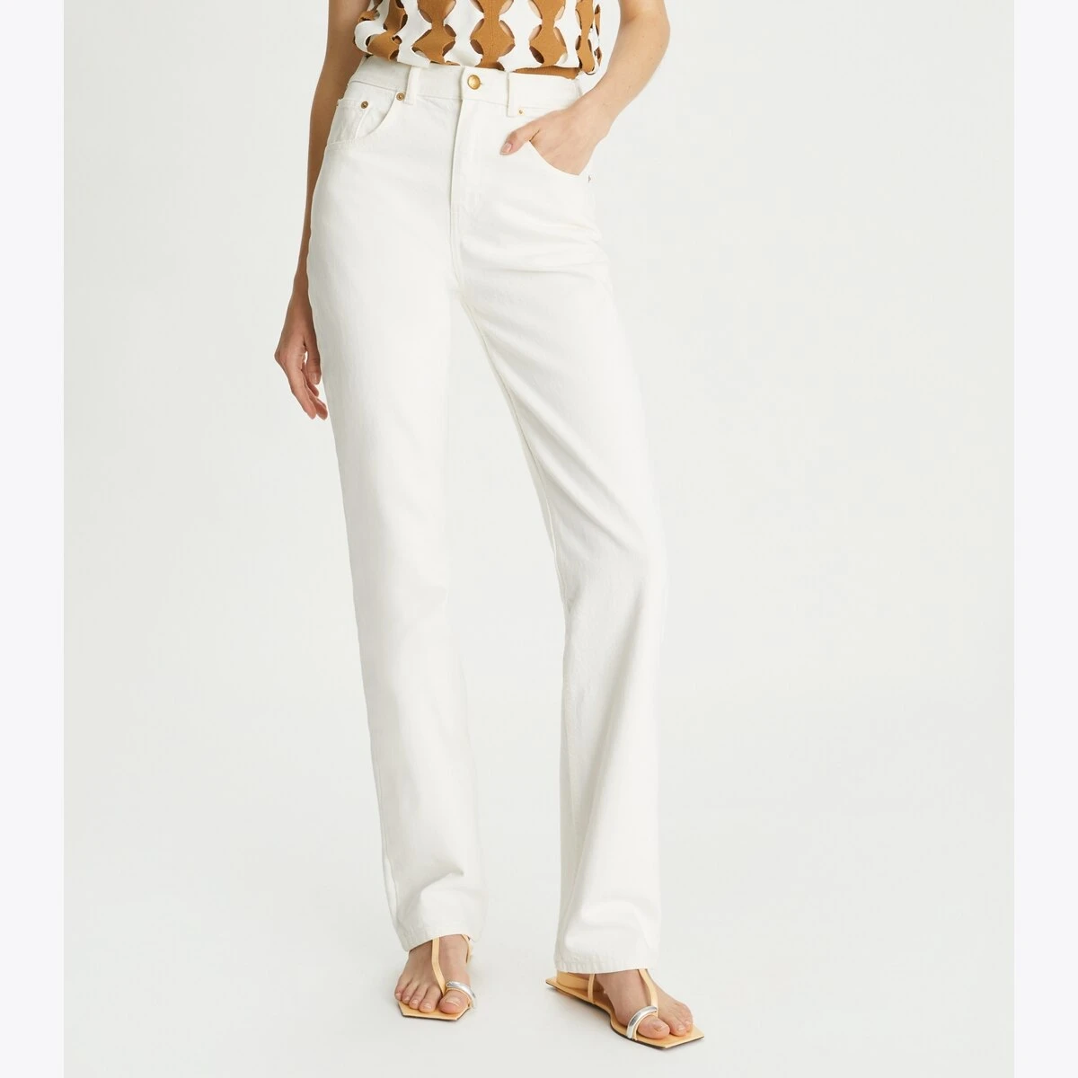 Tory Burch Mid-Rise Slim Straight Jean 2 Tory Burch Mid-Rise Slim Straight Jean - Image 2