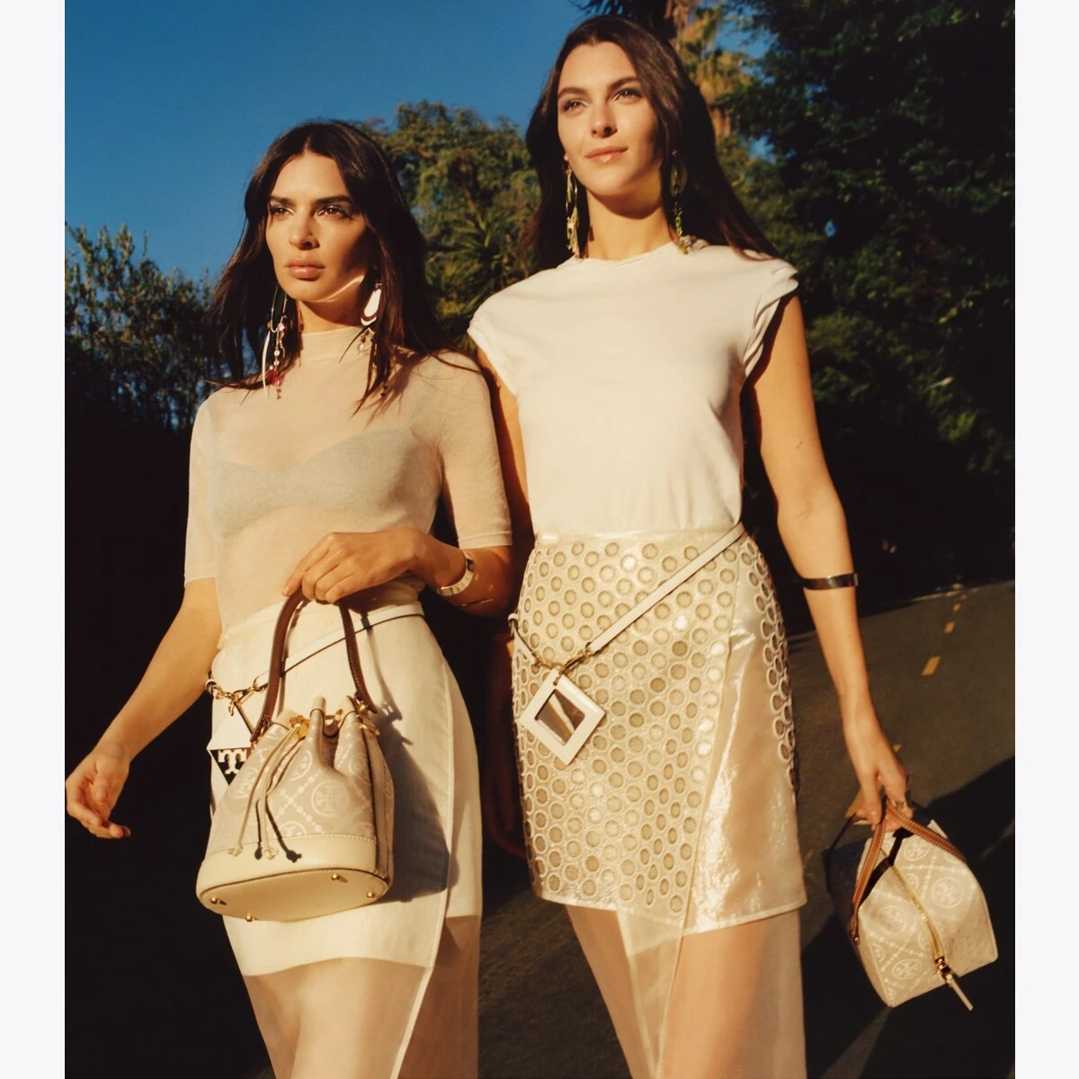 Tory Burch Mirror Embellished Double-Layer Skirt 2 Tory Burch Mirror Embellished Double-Layer Skirt - Image 2