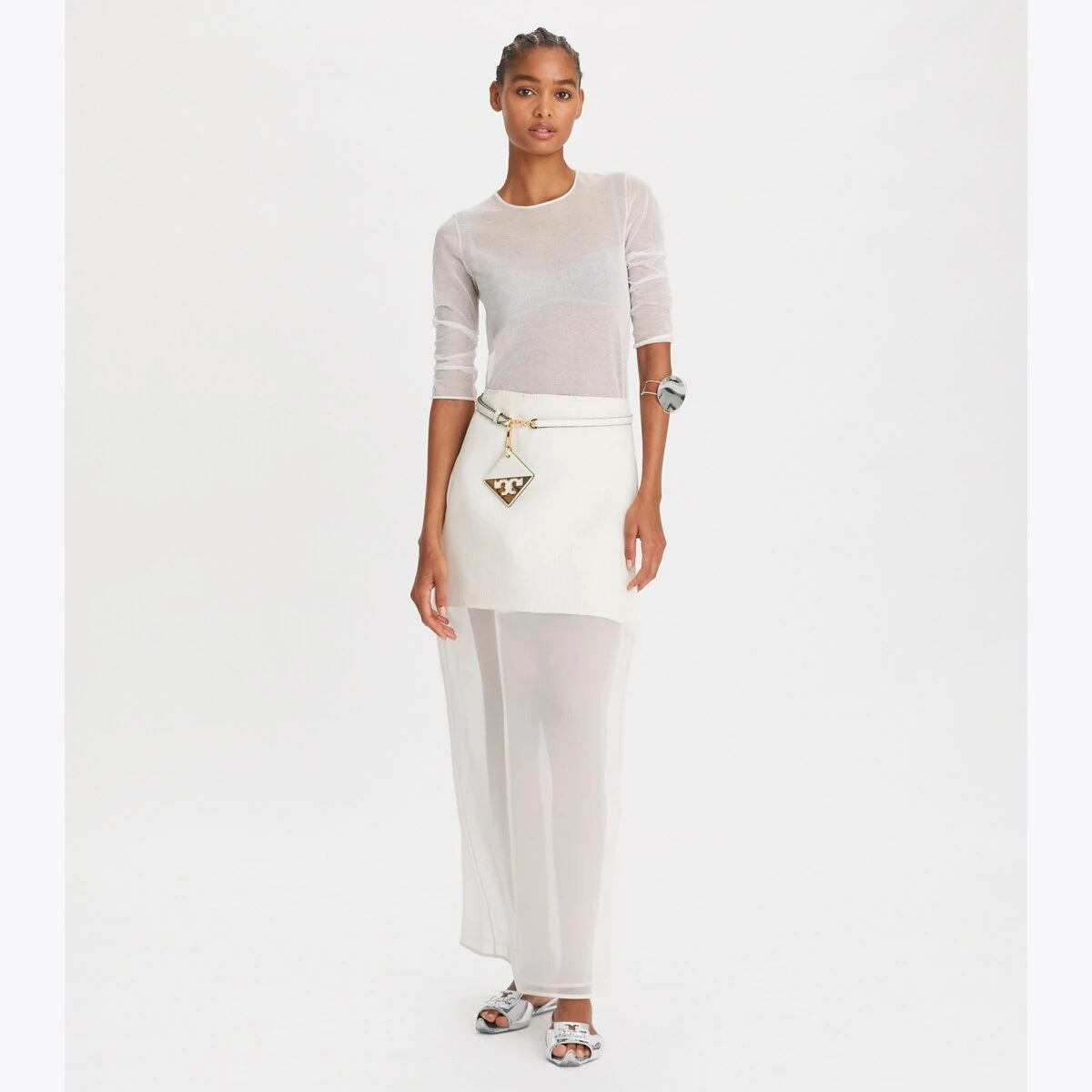 Tory Burch Organza Double-Layer Skirt 1 Tory Burch Organza Double-Layer Skirt