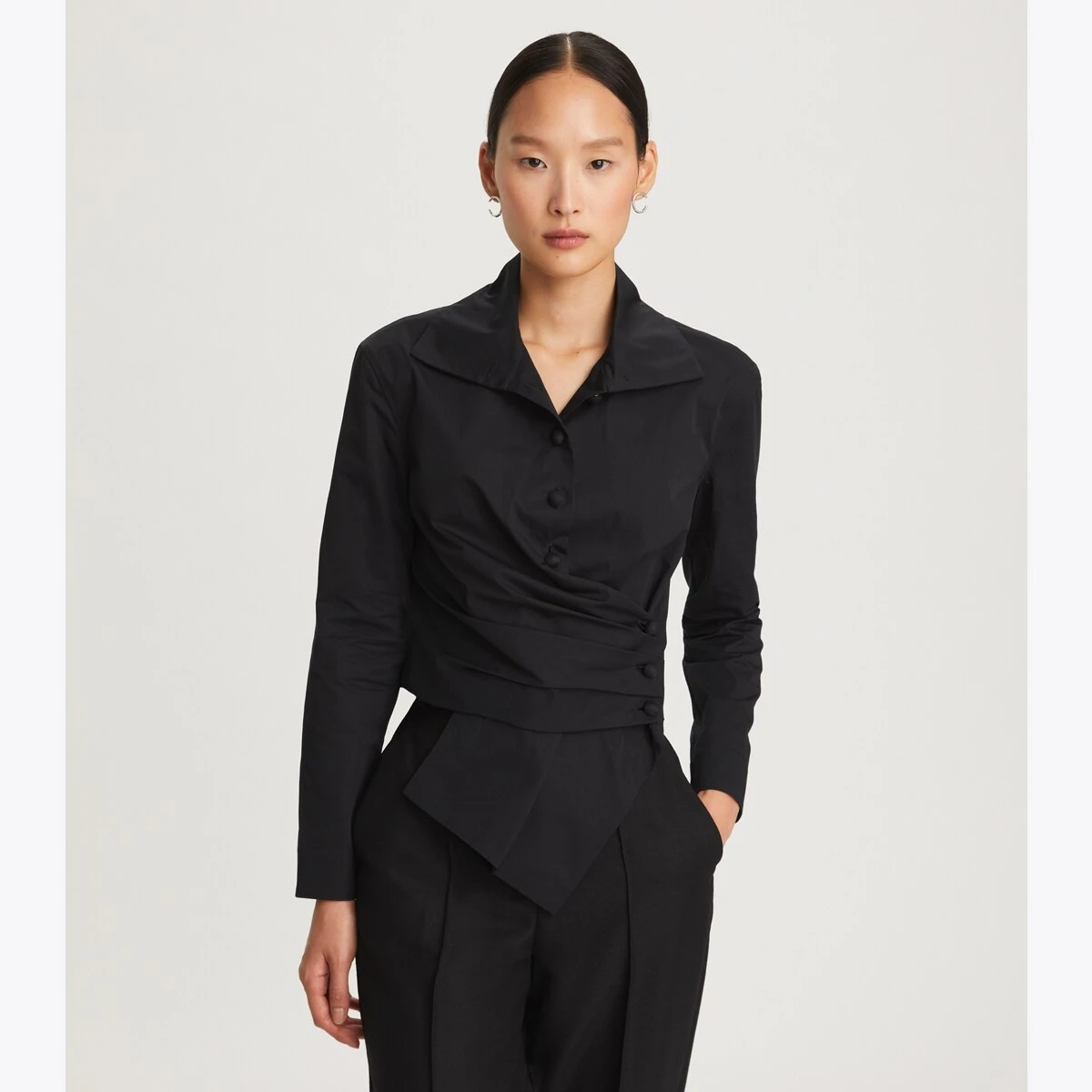 Tory Burch Poplin Wrap Shirt 4 Tory Burch Poplin Wrap Shirt - Image 4