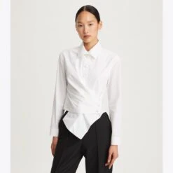 Tory Burch Poplin Wrap Shirt