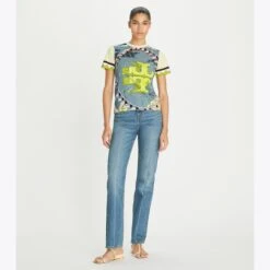 Tory Burch Printed Cotton Jersey T-Shirt