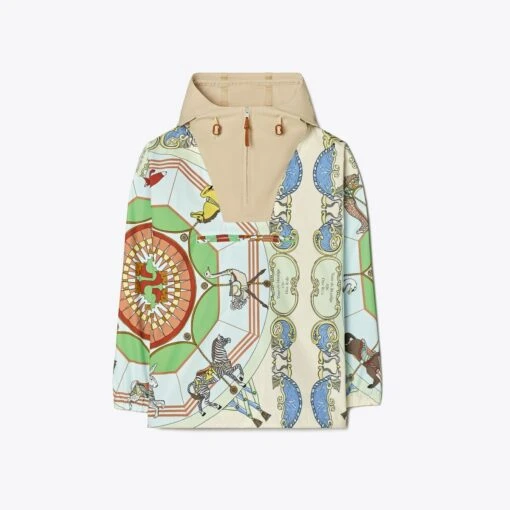 Printed Half-Zip Anorak