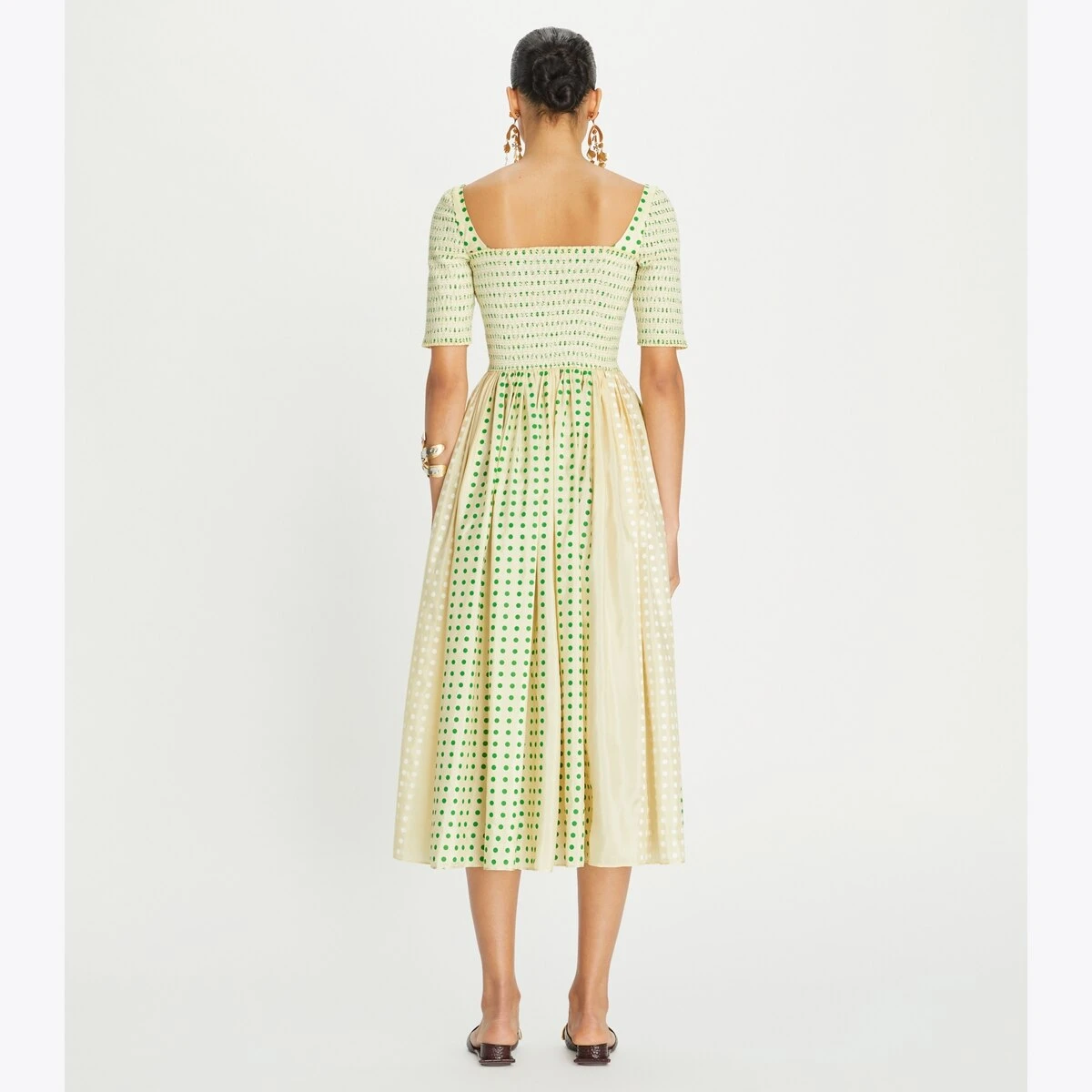 Tory Burch Printed Silk Smocked Dress 2 Tory Burch Printed Silk Smocked Dress - Image 2