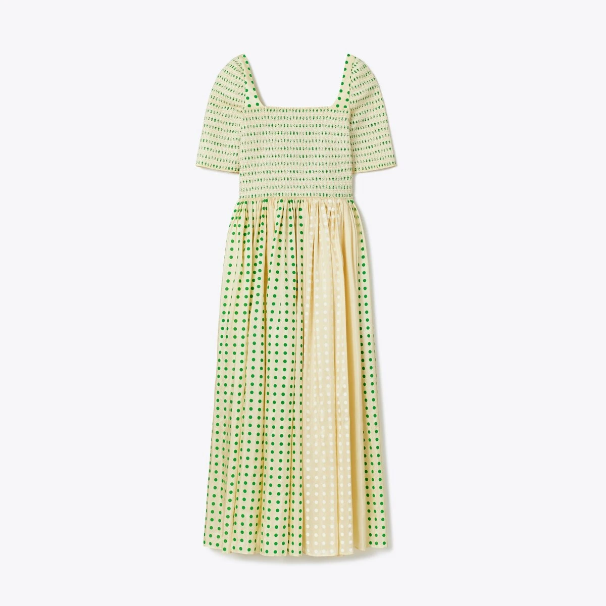 Tory Burch Printed Silk Smocked Dress 1 Tory Burch Printed Silk Smocked Dress