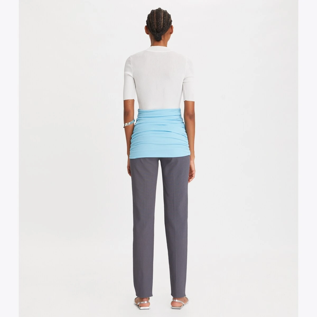 Tory Burch Ribbed Short-Sleeve Mockneck 12 Tory Burch Ribbed Short-Sleeve Mockneck - Image 12