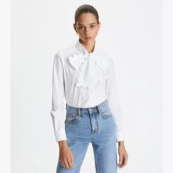 Tory Burch Scalloped Poplin Bow Blouse -Tory Burch Sales 2024 Scalloped20Poplin20Bow20Blouse.TB 145213 100 20221017 OMDET.pdp 1200x1200 1