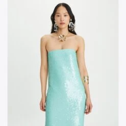 Tory Burch Sequin Strapless Dress