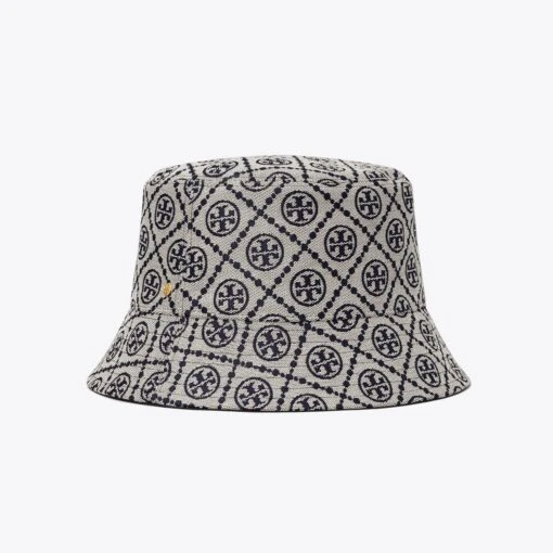 Tory Burch Short-Brim T Monogram Bucket Hat