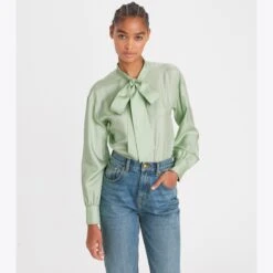 Tory Burch Silk Bow Blouse 13 Tory Burch Silk Bow Blouse -Tory Burch Sales 2024 Silk20Bow20Blouse.TB 151876 301 20230118 OMDET.pdp 1200x1200 1