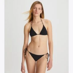 Tory Burch Solid String Bikini Bottom