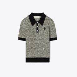 Tory Burch Speckled Knit Polo