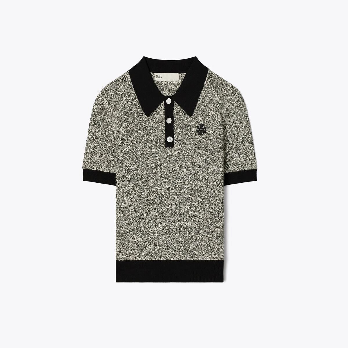 Tory Burch Speckled Knit Polo 1 Tory Burch Speckled Knit Polo