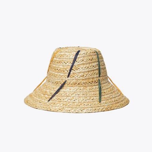 Tory Burch Straw Ribbon Hat