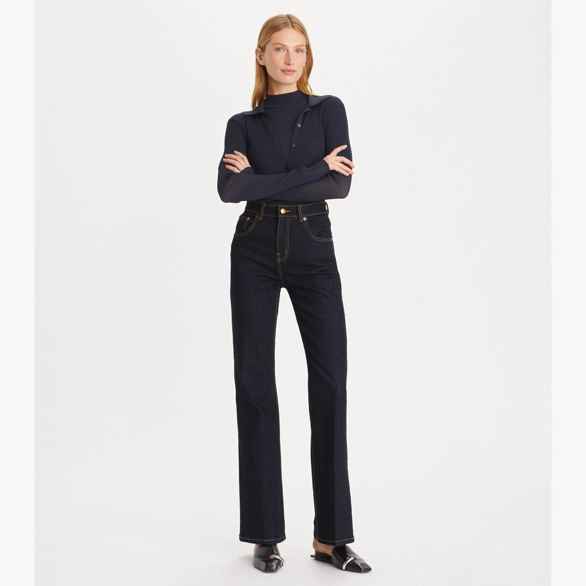 Tory Burch Stretch Boot Leg Jeans 2 Tory Burch Stretch Boot Leg Jeans - Image 2