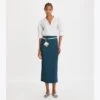 Tory Burch Stretch Faille Wrap Skirt